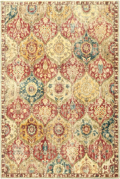 Lahome Moroccan Trellis Washable Rug, 2x3 Bathroom Rugs - Image 6