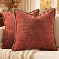 MIULEE Fall Decorative Couch Throw Pillow Covers 18x18 Inch Burnt Orange | 2 by MIULEE
