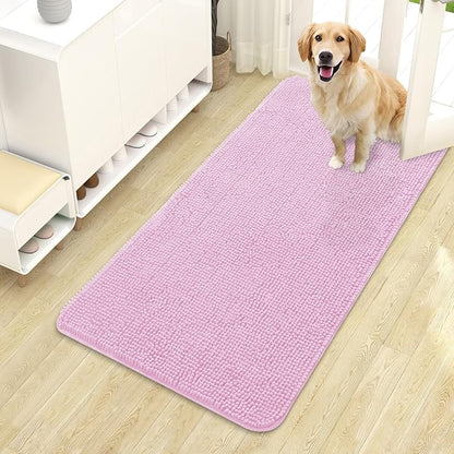 OLANLY Dog Door Mat for Muddy Paws 44x24, Super Absorbent Chenille Mud Mat | by OLANLY