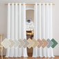 NICETOWN Linen White Curtains for Sliding Glass Door 2 Panels Set, Grommet by NICETOWN