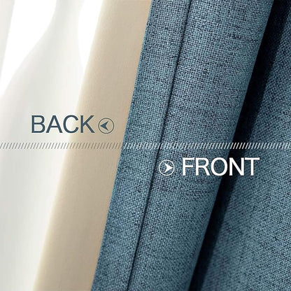 MIULEE 100% Blackout Linen Curtains - Image 6
