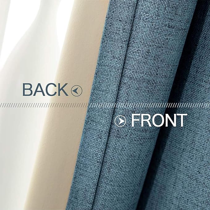 MIULEE 100% Blackout Linen Curtains - Image 6