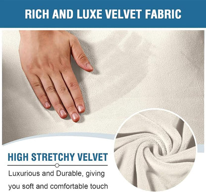 H.VERSAILTEX Velvet Stretch Recliner Couch Covers 4-Pieces Style Recliner Chair - Image 3