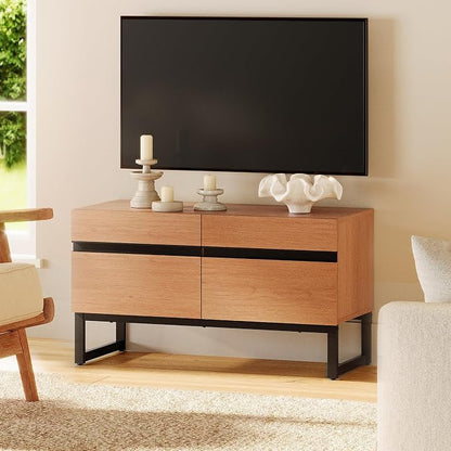 WAMPAT Modern TV Stand for 26-40 Inch TVs, Wood Entertainment Center by WAMPAT