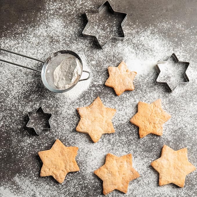 Stainless Steel Cookie Cutter Set - 30Pcs Multi Shapes Kit with Small Circle, Triangle, Mini & Small Star Cutters for Baking, Holiday Cookies, Kids Kitchen Tools (Boys & Girls)