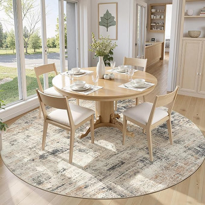 6ft Area Rug for Living Room, Abstract Washable Non-Slip Large Rugs, Dining Room - Image 3