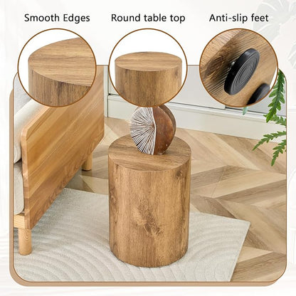 11.8'' Boho Cylinder Side Table - Image 5