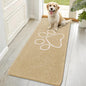 OLANLY Dog Door Mat for Muddy Paws 70x32, Paw Print Design Chenille Mud Mat | by OLANLY