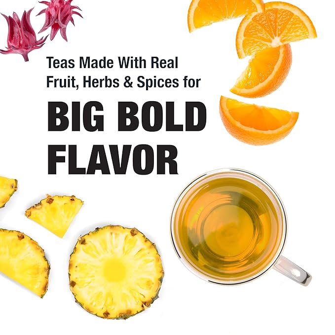 Tiesta Tea Maui Mango, Loose Leaf, Mango Pineapple Herbal Tea, Premium Non-Caffeinated Fruit Blend, Makes Hot or Iced & Brews Up to 200 Cups, 16 Ounce Resealable Bulk Pouch