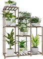 Bamworld Tall Plant Stand Indoor Wood Shelf Outdoor Tiered Rack by Bamworld