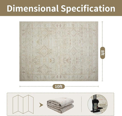 8x10 Washable Area Rugs for Living Room, Dining Room - Image 2