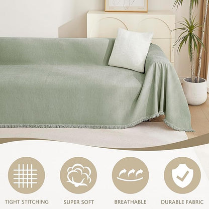 MYSKY HOME Couch Cover L Shape, Sectional Couch Covers, Couch Cover Blanket - Image 2