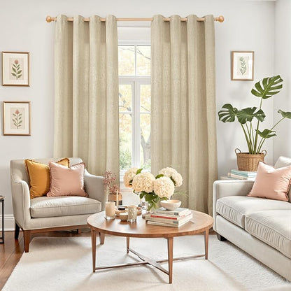 YoungsTex Burlap Linen Curtains - Image 2