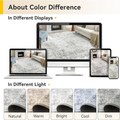 RELEANY Washable 2'x3' Abstract Area Rug - Image 8