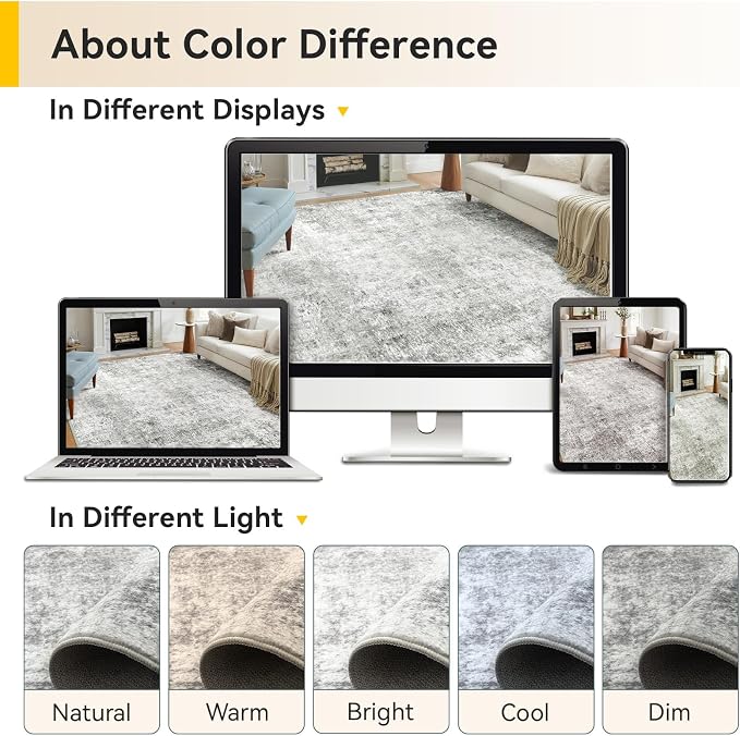RELEANY Washable 3'x5' Abstract Area Rug - Image 8