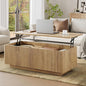 FABATO Mid Century Modern Coffee Table, Wooden Fluted Center Table by FABATO