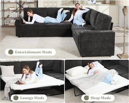 AMERLIFE 106" Oversized Sofa Bed, Sectional Sleeper Sofa - Image 3