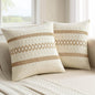 MIULEE Set of 2 Neutral Boho Decorative Pillow Covers 18x18 Inch | Farmhouse by MIULEE