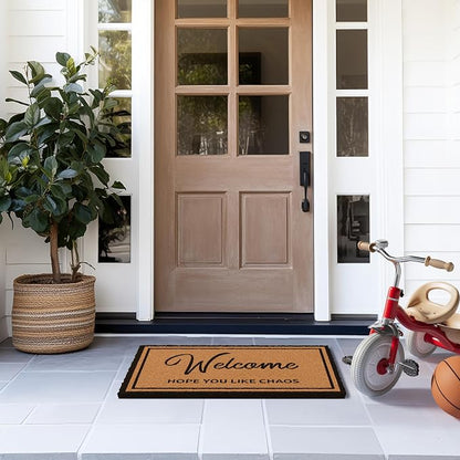 Barnyard Designs Natural Coco Coir Non-Slip Doormat | Heavy-Duty Welcome Mat - Image 4