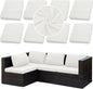 8PCS Patio Cushion Covers.Patio Furniture Couch SeatSlipcovers | Washable by SUKAIKEQA