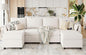 Huatean Home 114.17" Modular Sectional Sofa, 6 Seat Modular Couch by huateanhome