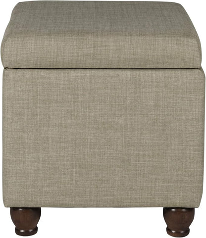 Homepop Home Decor | Upholstered MediumRectangular Storage Ottoman | Hinged Lid - Image 6