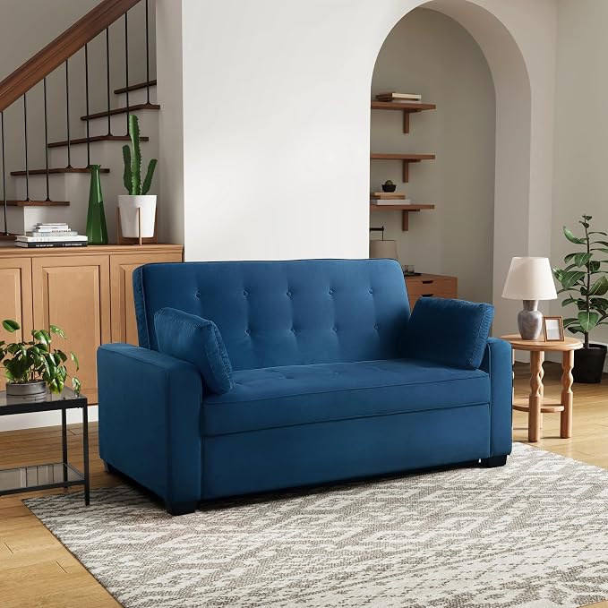 Serta Ainsley 66.5" Convertible Sleeper Loveseat, Full Size, Dreamcoil Comfort by SertaDreamConvertibles