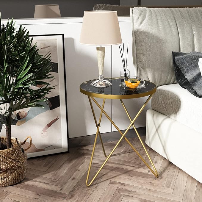 HLR Modern Round Side Table, End Table - Image 8