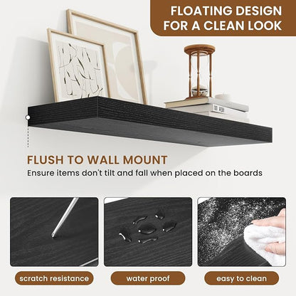 fuqing Floating Shelves for Wall, Wall Mounted Wood Floating Shelf - Image 5