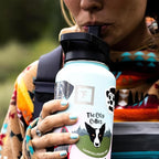 IRON °FLASK Camping & Hiking Hydration Flask with 3 Lids - Stainless Steel, Double Walled & Vacuum Insulated Water Bottle - Leak Proof & BPA Free (Pink Tulip, Straw - 40 oz)