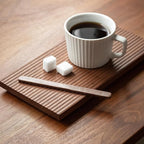 4Pcs Black Walnut Wood Coffee Stirrers 6″ Reusable Wooden Drink Stir Sticks for Coffee, Tea, Milk, Chocolate & Jam Spreader