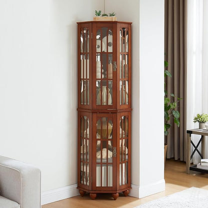 Glass Corner Display Cabinet - Image 3