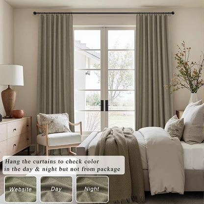 Living Room Darkening Curtains 63 Inches Long Small Bay Window Blackout - Image 7