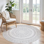 cotiled 5x5 Round Rug 5ft Circle Living Room Boho Area Rugs | Solve Modern by COTILED