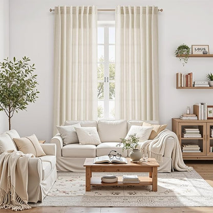 Birch Beige Linen Curtains 84 Inches Long - Image 6