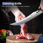Butcher Knife Set, 3 PCS Kitchen Knife for Meat Cutting, Cleaver, Breaking & Boning Knife, Japanese Style High Carbon Steel Kitchen Knife for Chopping, Slicing, Deboning, House Warming Gifts