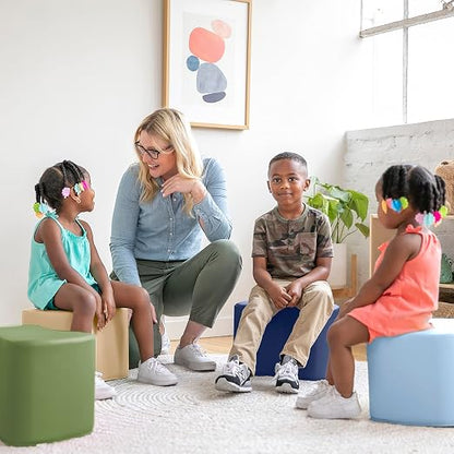 ECR4Kids SoftZone Toddler Modular Stool Seating Set, Classroom Furniture - Image 9