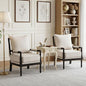 DUHOME Linen Fabric Spindle Accent Chairs Set of 2, Bobbin Chair by DuhomeElegantLifestyle