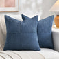 Fancy Homi 2 Packs Dusty Blue Euro Decorative Throw Pillow Covers 28x28 Inch by Fancy+Homi
