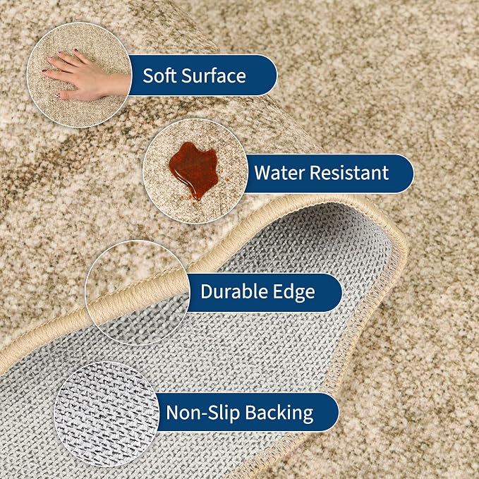 GarveeHome Scalloped Washable Area Rug 6x9 Rug - Image 5