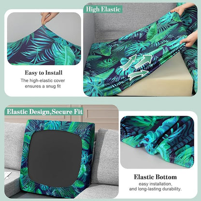 12Pcs Patio Cushion Covers Stretch Outdoor Furniture Protector Slipcovers | - Image 4