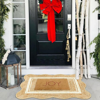 Front Door Rug - 2x3 Jute-Look Doormat Indoor Outdoor Entrance | Washable - Image 7