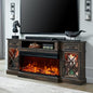 OKD 3-Sided Glass Farmhouse Fireplace TV Stand by OKD