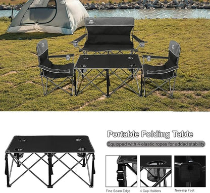 Oversized 4 Pcs Camping Chair Set - Image 6