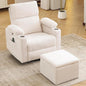 Rocking Chair Nursery with Adjustable Armrests, Electric Glider Recliner by Rhevoy