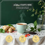 Tea Leaf & Co. Joyful 3 Pack Premium Tea Git Combo Box - Contains Sweet Hibiscus, English Breakfast Black & Turmeric Ginger Herbal Teas - Perfect for Premium Gifting (3Oz)