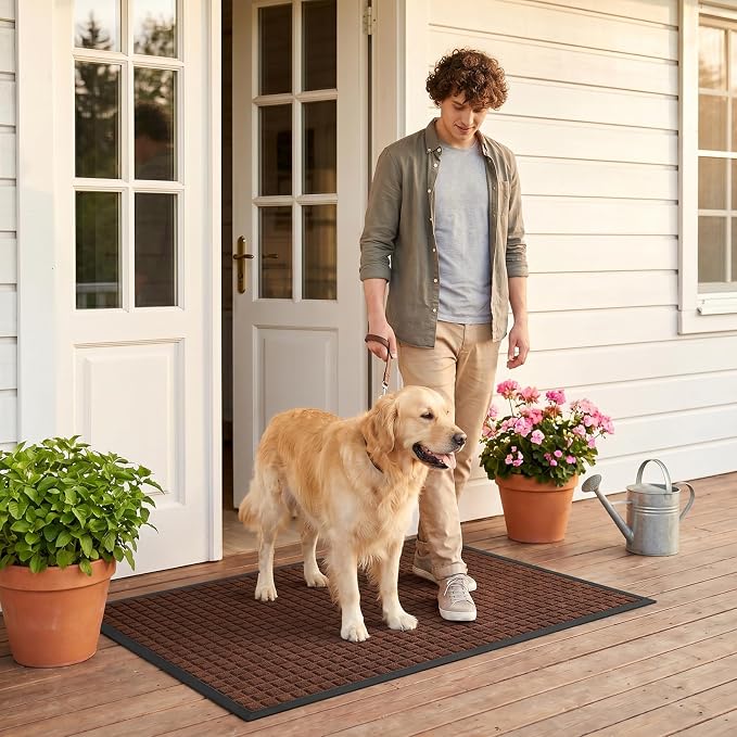 Front Door Mat Outside Entrance, Heavy Duty Waterproof Doormat | 35.5"x24" - Image 9