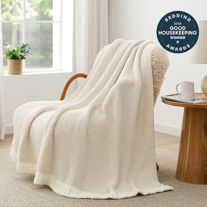 Snuggle Sac Buttery Ivory Throw Blanket - Image 2