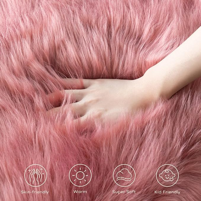 Ashler Faux Fur Area Rug - Image 8