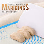 36 * 24 inches Blue, Non-Slip Silicone Baking Sheets - Baking Mat with 0.7mm Thickness - Non-Stick Pastry & Cookie Mat for Kitchen Counter for Rolling Out Dough with Measurements.